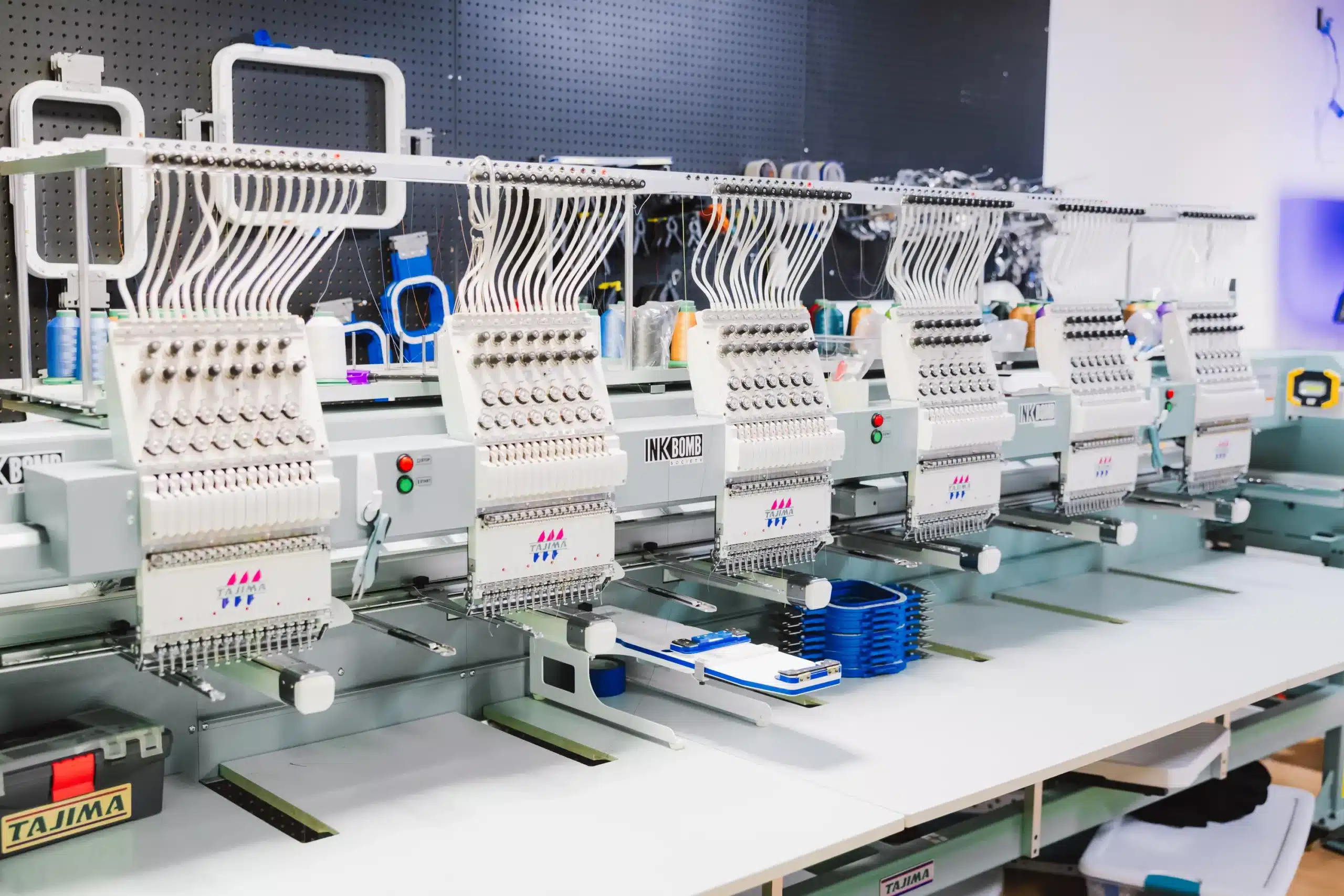 Embroidery Services Premium embroidery from Ink Bomb using TFMX Machines for producing the highest quality.