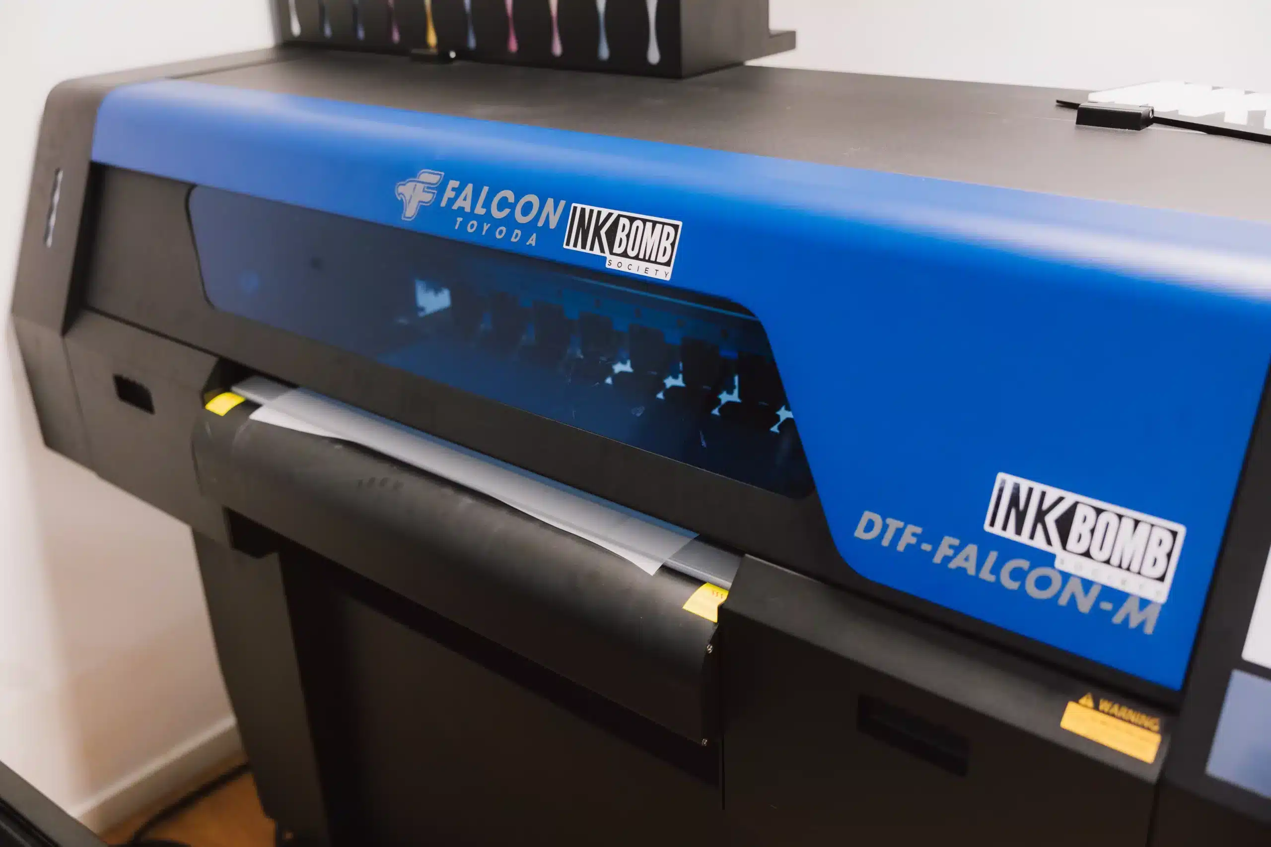 High quality 8 color DTF transfers Mississauga by Ink Bomb Society using a professional DTF printer