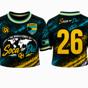 Soca or Die Bahamas Cropped Soccer Jersey