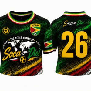 Soca or Die Guyana Cropped Soccer Jersey