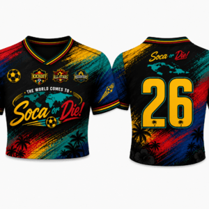 Soca or Die Cropped Soccer Jersey