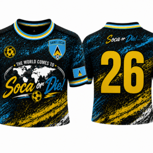 Soca or Die Saint Lucia Cropped Soccer Jersey